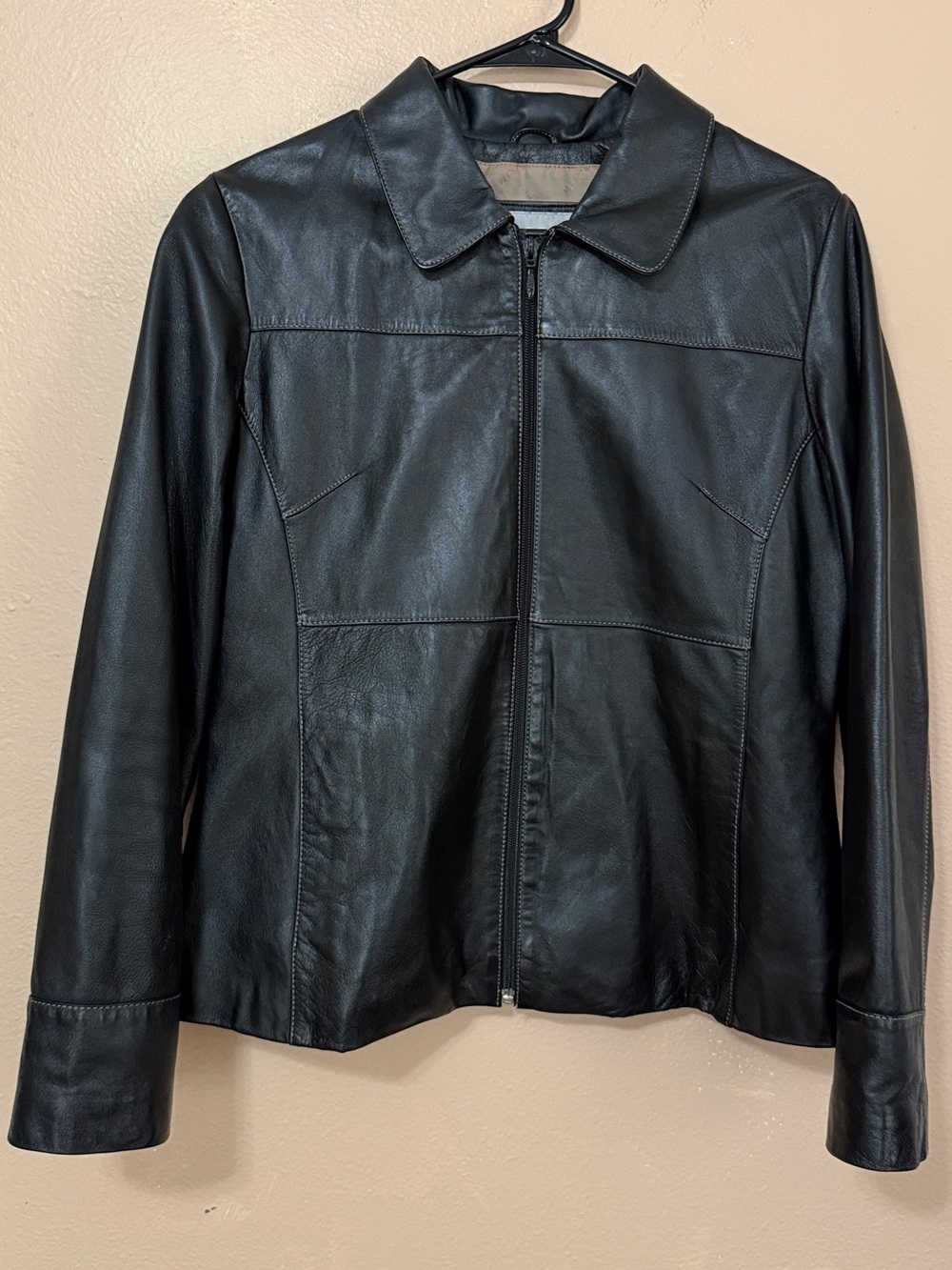 VTG Wilson’s Leather Maxima Y2K Black Panel Leather Jacket - Matrix - Size Large